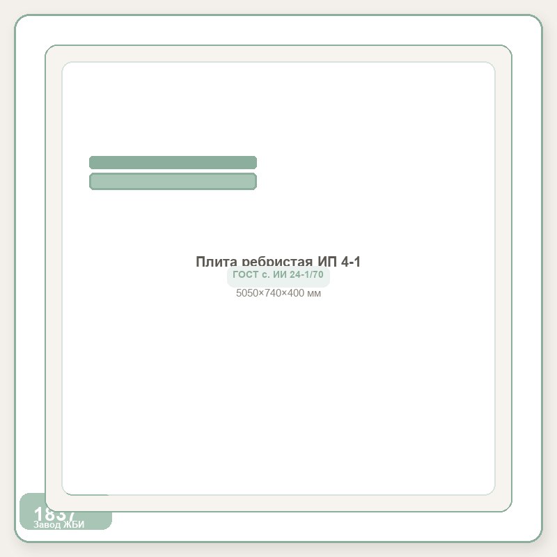 Плита ребристая ИП 4-1